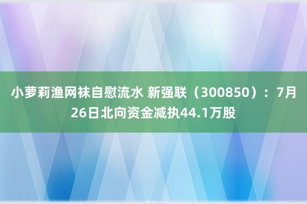 小萝莉渔网袜自慰流水 新强联（300850）：7月26日北向资金减执44.1万股