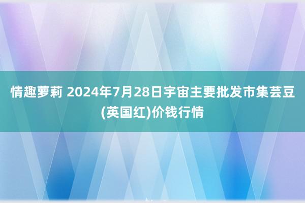 情趣萝莉 2024年7月28日宇宙主要批发市集芸豆(英国红)价钱行情