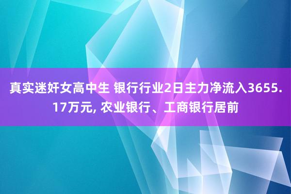 真实迷奸女高中生 银行行业2日主力净流入3655.17万元, 农业银行、工商银行居前