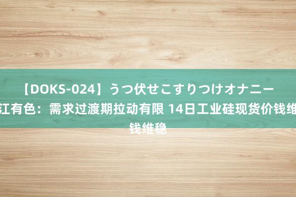 【DOKS-024】うつ伏せこすりつけオナニー 长江有色：需求过渡期拉动有限 14日工业硅现货价钱维稳