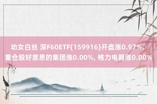 幼女白丝 深F60ETF(159916)开盘涨0.97%, 重仓股好意思的集团涨0.00%, 格力电器涨0.00%