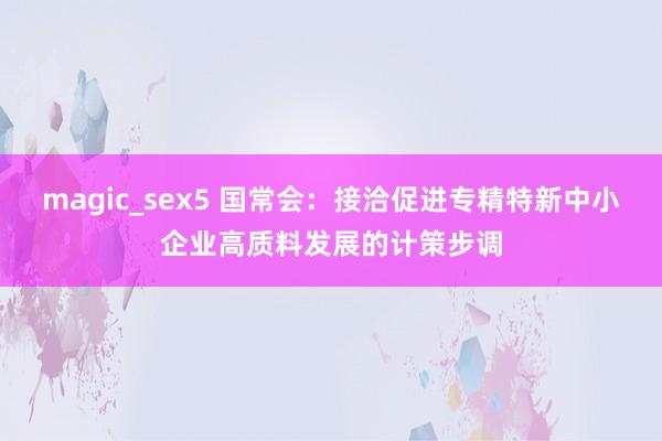 magic_sex5 国常会：接洽促进专精特新中小企业高质料发展的计策步调